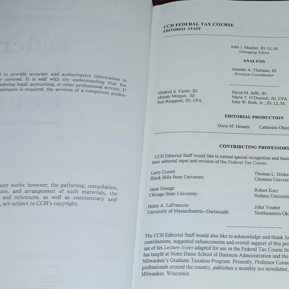 Federal Tax Course 2000. Collectable Book
